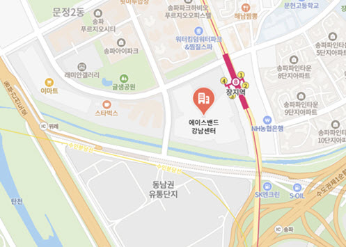 강남센터 지도 보기